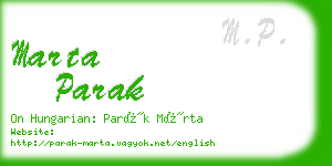 marta parak business card